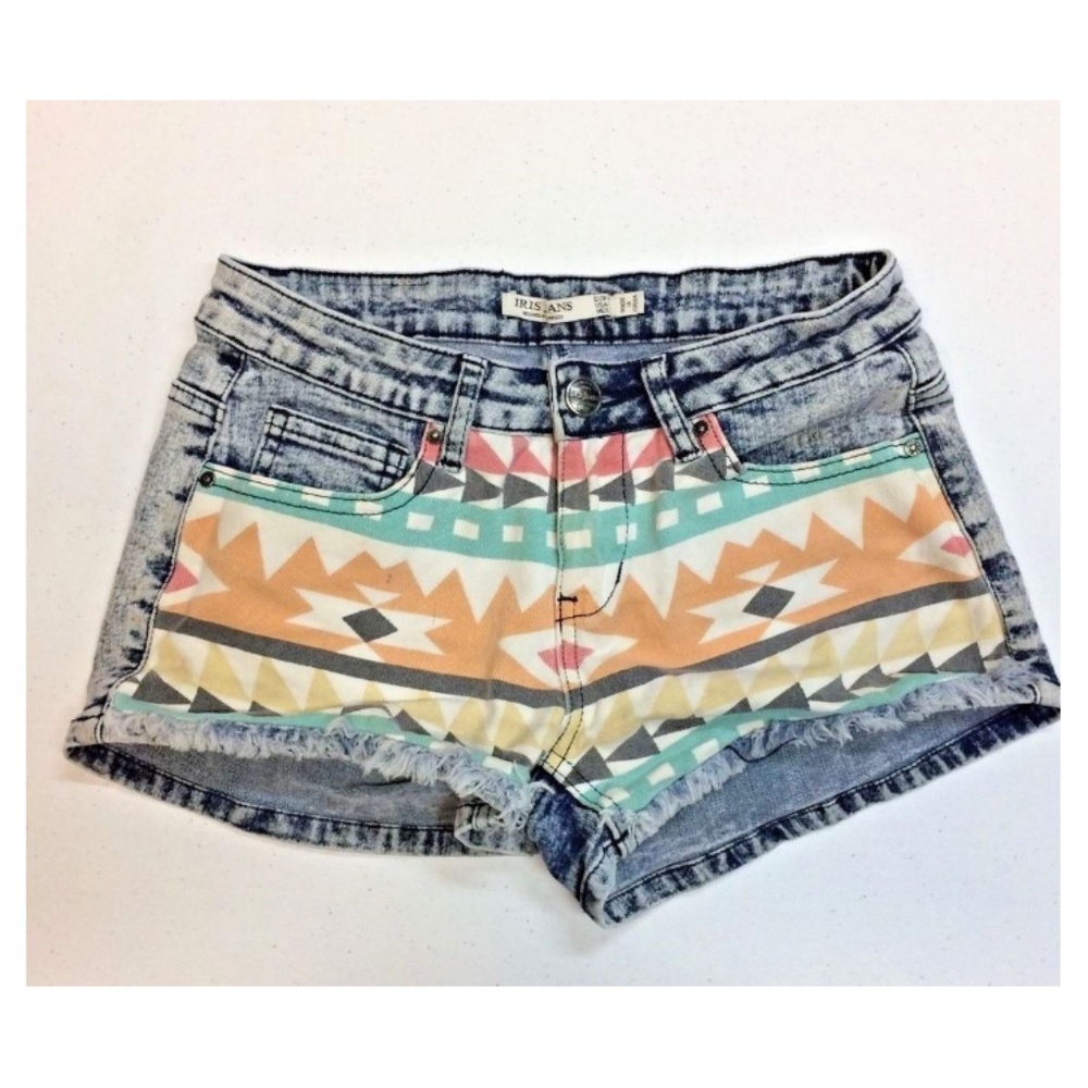 IRIS Jeans Shorts S Small Denim Short Mini Shorts